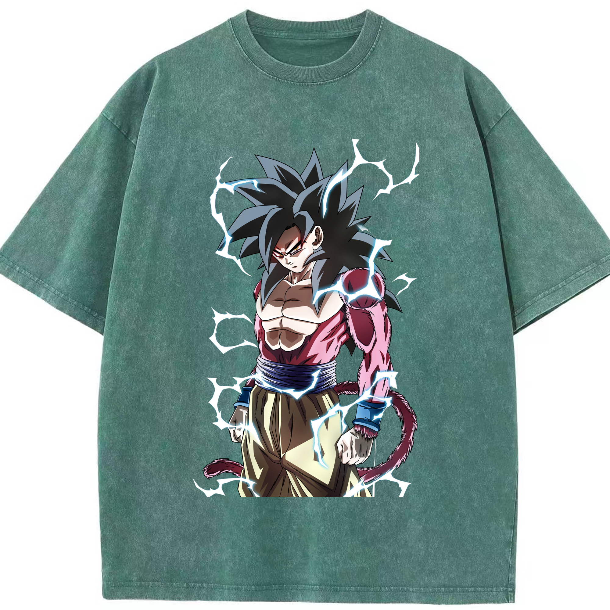 （画像用） ドラゴンボール 孫悟空（そん ごくう）Son Goku カカロット DRAGON BALL Kakarotto 綿100% ヴィンテージ風 半袖Tシャツ（フロントプリント）
